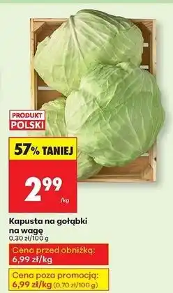 Biedronka Kapusta na gołąbki polska oferta