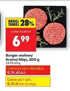 Biedronka Burger wołowy Kraina Mięs oferta