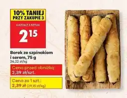 Biedronka Borek ze szpinakiem i serem oferta