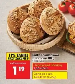 Biedronka Bułka śniadaniowa z ziarnami oferta