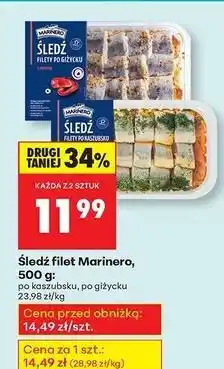 Biedronka Filety śledziowe po giżycku Marinero oferta