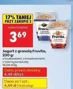 Biedronka Jogurt z porzeczkami granolą Fruvita oferta