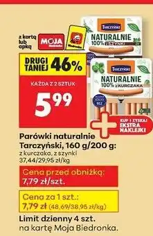 Biedronka Parówki z szynki Tarczyński Naturalnie oferta
