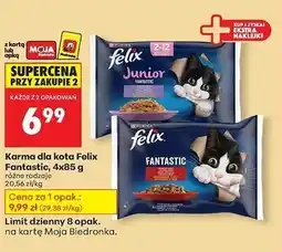 Biedronka Karma dla kota wołowina i kurczak Purina Felix Fantastic oferta