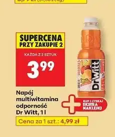 Biedronka Napój odporność multiwitamina Dr Witt Premium oferta