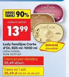 Biedronka Lody tiramisu Algida Carte D'or Les Desserts oferta