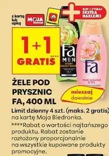 Biedronka Żel pod prysznic pink jasmine & oil Fa oferta
