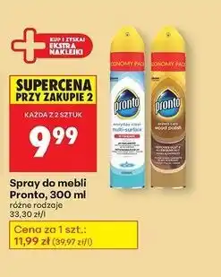 Biedronka Spray do mebli classic Pronto Wood oferta