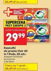 Biedronka Kapsułki do prania koloru Vizir All In One Pods oferta