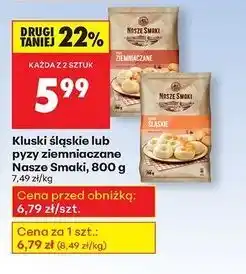 Biedronka Kluski śląśkie Nasze Smaki oferta