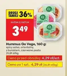 Biedronka Hummus z toppingiem czerwone pesto Govege oferta
