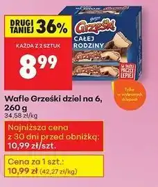 Biedronka Wafelek dziel na 6 kakaowy Grześki oferta