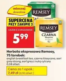 Biedronka Herbata czarna z nutą cytryny Remsey oferta