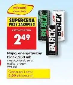 Biedronka Napój energetyczny wild dragon Black Energy oferta