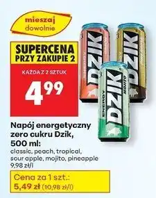 Biedronka Napój energetyczny pineapple zero cukru Wk Dzik oferta