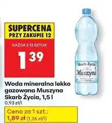 Biedronka Woda lekko gazowana Muszyna Skarb Życia oferta