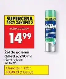 Biedronka Żel do golenia sensitive Gillette Series oferta
