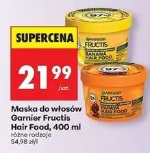 Biedronka Maska do włosów papaya Garnier Fructis Hair Food oferta
