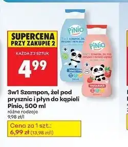Biedronka Szampon żel i płyn do kąpieli radosna truskawka Pinio oferta