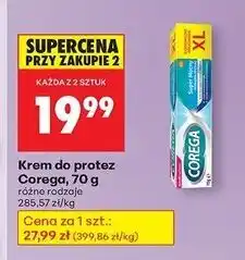 Biedronka Krem mocujący do protez delikatnie miętowy Corega Super Mocny oferta