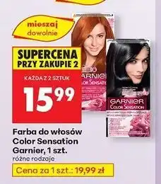Biedronka Farba do włosów 1.0 głęboka onyksowa czerń Garnier Color Sensation oferta