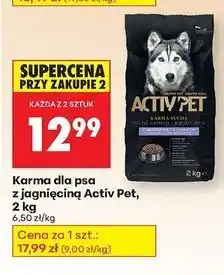 Biedronka Karma dla psa z jagnięciną sensitive Activ Pet oferta