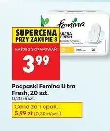 Biedronka Podpaski ultra fresh normal Femina oferta