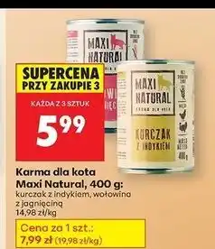 Biedronka Karma dla kota kurczak z indykiem Maxi Natural oferta