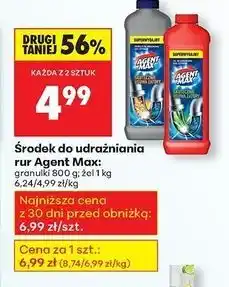 Biedronka Żel do udrażniania rur Agent Max oferta