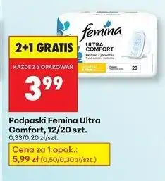 Biedronka Podpaski ultra comfort normal Femina oferta