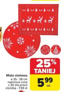 Carrefour Mata stołowa 38 cm oferta