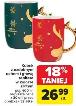 Carrefour Kubek renifer 400 ml oferta