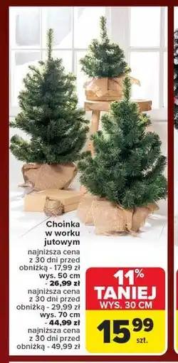 Carrefour Choinka juta 70 cm oferta