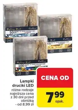 Carrefour Lampki na druciku łezki 100 led Cortina oferta