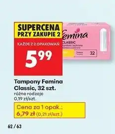 Biedronka Tampony normal Femina Safe oferta
