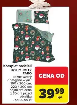 Carrefour Komplet pościeli holly jolly 220 x 200 cm Faro oferta