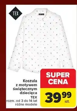 Carrefour Koszula dziecięca 3-14 lat Tex oferta