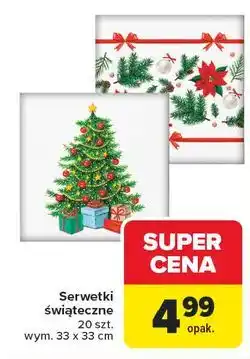 Carrefour Serwetki świąteczne 33 x cm oferta
