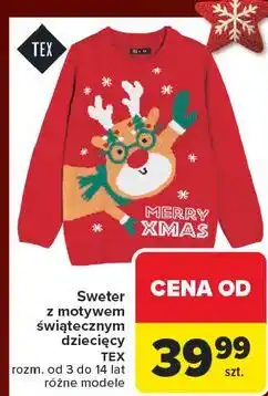 Carrefour Sweter dziecięcy świąteczny Tex oferta
