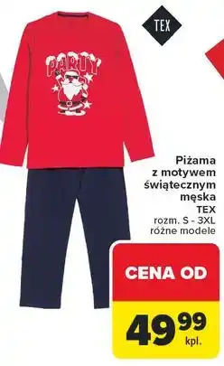 Carrefour Piżama męska z nadrukiem świątecznym s-3xl Tex oferta