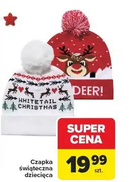 Carrefour Czapka dziecięca świąteczna oferta
