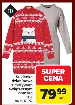 Carrefour Sukienka dzianinowa damska s-xl Tex oferta