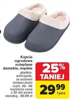 Carrefour Kapcie ogrodowe ocieplane męskie oferta