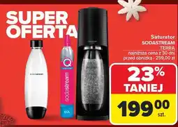 Carrefour Zestaw: urządzenie sst terra czarny + cylinder cqc butelka Sodastream oferta