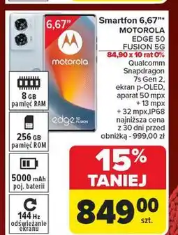 Carrefour Smartfon edge 50 fusion Motorola oferta