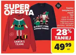 Carrefour Sweter świąteczny męski s-3xl Tex oferta