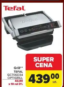 Carrefour Grill beztłuszczowy gc 706d34 Tefal oferta
