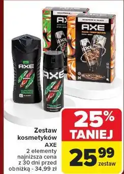 Carrefour Zestaw w pudełku africa żel pod prysznic 250 ml + dezodorant perfumowany sprayu 150 Axe oferta
