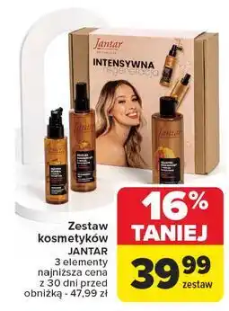 Carrefour Zestaw w pudełku: szampon do włosów 330 ml + odżywka 200 wcierka 100 Farmona Jantar oferta