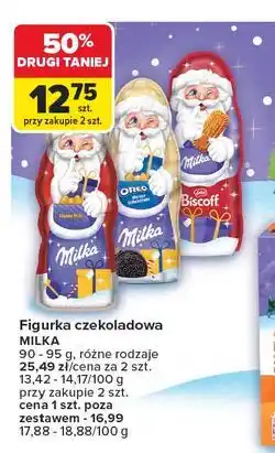 Carrefour Mikołaj z czekolady gingerbread Milka oferta